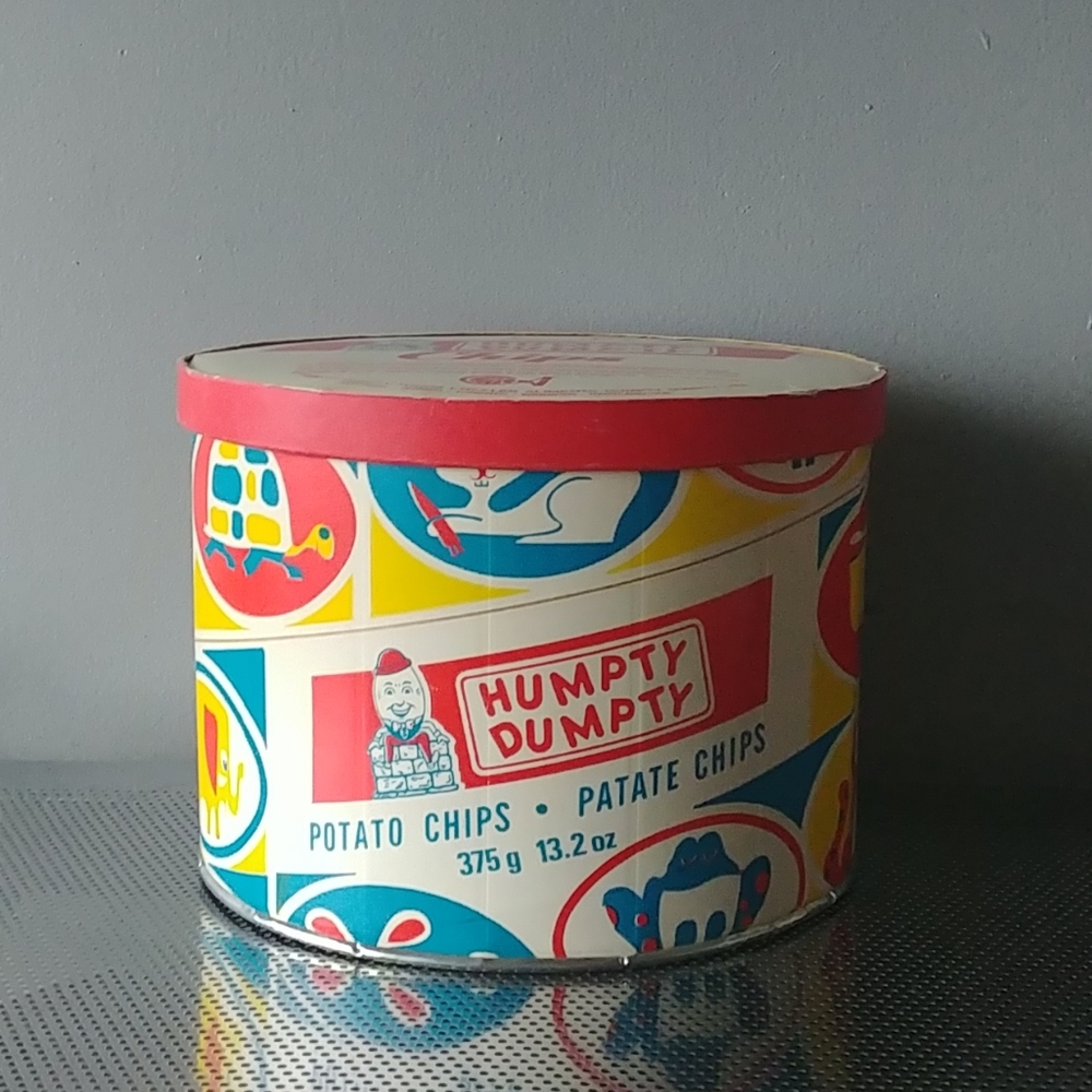 Vintage Humpty Dumpty chip container